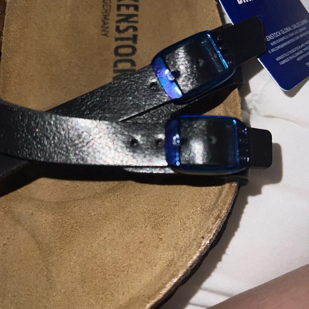 Birkenstock black Sandals with iridescent Buckles - Picture 2 of 4